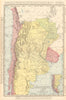 Chile, Argentina, Paraguay and Uruguay. South America. RAND MCNALLY 1906 map