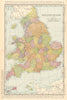 England and Wales in counties. Great Britain. RAND MCNALLY 1906 old map