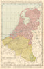 Netherlands, Belgium & Luxembourg. RAND MCNALLY 1906 old antique map chart