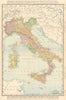 Italy in provinces w/o South Tyrol & Trieste. RAND MCNALLY 1906 old map
