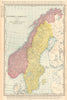 SCANDINAVIA. Norway & Sweden. RAND MCNALLY 1906 old antique map plan chart