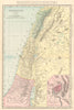 PALESTINE Holy Land Israel Lebanon Syria Jordan Jerusalem. RAND MCNALLY 1906 map
