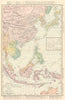EAST ASIA. China, Siam, French Indo-China & Korea. RAND MCNALLY 1906 old map