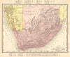 UNION OF SOUTH AFRICA. Rhodesia. Walvis Bay exclave. RAND MCNALLY 1906 old map