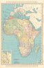 COLONIAL AFRICA French Congo Free State Rhodesia RAND MCNALLY 1906 old map