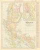 LUZON ISLAND. Philippines. Manila environs. RAND MCNALLY 1906 old antique map