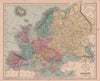 Europe. Austria-Hungary. East Roumelia. Ticino shown as Italian. HUGHES 1876 map