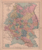 Russia in Europe & Poland. Ukraine Caucasus Finland Baltics. HUGHES 1876 map