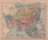 Asia. British India Siam Annam Burmah Persia Arabia.HUGHES 1876 old map