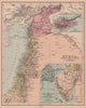 Syria, Cyprus and the Levant. Sinai Peninsula. HUGHES 1876 old antique map