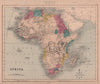 Early colonial Africa. Sofala Benguela Magadox. HUGHES 1876 old antique map