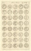 Roman British Coins. 'NUMMI ROMANI' (I)  from Camden's Britannia 1695 print