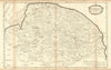 Norfolk by ROBERT MORDEN from Camden's Britannia 1695 old antique map chart