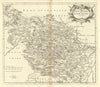 WEST RIDING OF YORKSHIRE by ROBERT MORDEN from Camden's Britannia 1695 old map
