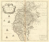 Cumbria. 'CUMBERLAND' by ROBERT MORDEN from Camden's Britannia 1695 old map