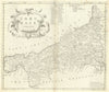 CORNWALL by ROBERT MORDEN from Camden's Britannia 1722 old antique map chart