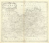 SURREY by ROBERT MORDEN from Camden's Britannia 1722 old antique map chart