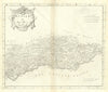 SUSSEX by ROBERT MORDEN from Camden's Britannia 1722 old antique map chart
