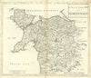 NORTH WALES by ROBERT MORDEN from Camden's Britannia 1722 old antique map