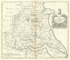 EAST RIDING OF YORKSHIRE by ROBERT MORDEN from Camden's Britannia 1722 old map
