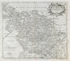 WEST RIDING OF YORKSHIRE by ROBERT MORDEN from Camden's Britannia 1722 old map