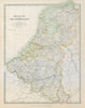 BENELUX. Shows 1815 Battlefields. Belgium & Netherlands. JOHNSTON 1915 old map