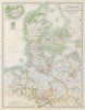 DENMARK & NORTHERN GERMANY. Schleswig-Holstein Hanover. JOHNSTON 1915 old map