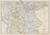 GERMAN EMPIRE SOUTH showing important battlefield & dates. JOHNSTON 1915 map