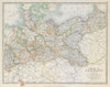 GERMAN EMPIRE NORTH showing important battlefield & dates. JOHNSTON 1915 map