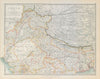 NORTH BRITISH INDIA showing battlefields & dates. Nepal Tibet. JOHNSTON 1915 map