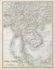 INDOCHINA. Siam Burma Annam Cambodia Tong King Southern China. JOHNSTON 1915 map