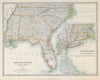 USA DEEP SOUTH. Florida Georgia Carolinas Alabama Tennessee. JOHNSTON 1915 map