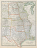 MISSISSIPPI VALLEY. Central United States Texas USA Railways. JOHNSTON 1915 map