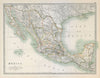 MEXICO showing states. Guatemala & British Honduras. JOHNSTON 1915 old map