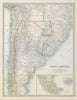 CHILE & ARGENTINA. Paraguay/Bolivia ignored 1897 border. JOHNSTON 1915 old map