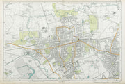 EALING/ACTON Greenford Hanwell Gunnersbury Perivale Hanger Lane. BACON  1920 map