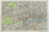 CENTRAL LONDON West End City Southwark Westminster Shoreditch. BACON  1920 map