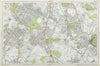 STREATHAM Mitcham Balham Tooting Streatham Norwood Dulwich. BACON  1920 map
