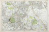 LONDON Sydenham Penge Beckenham Catford Norwood Dulwich Lewisham BACON  1920 map