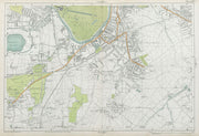 SURBITON & ESHER Hampton Court East Molesey Thames Ditton Hook. BACON  1920 map