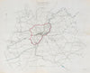 LISBURN town/borough plan. REFORM ACT. County Antrim/Down. Ulster 1832 old map