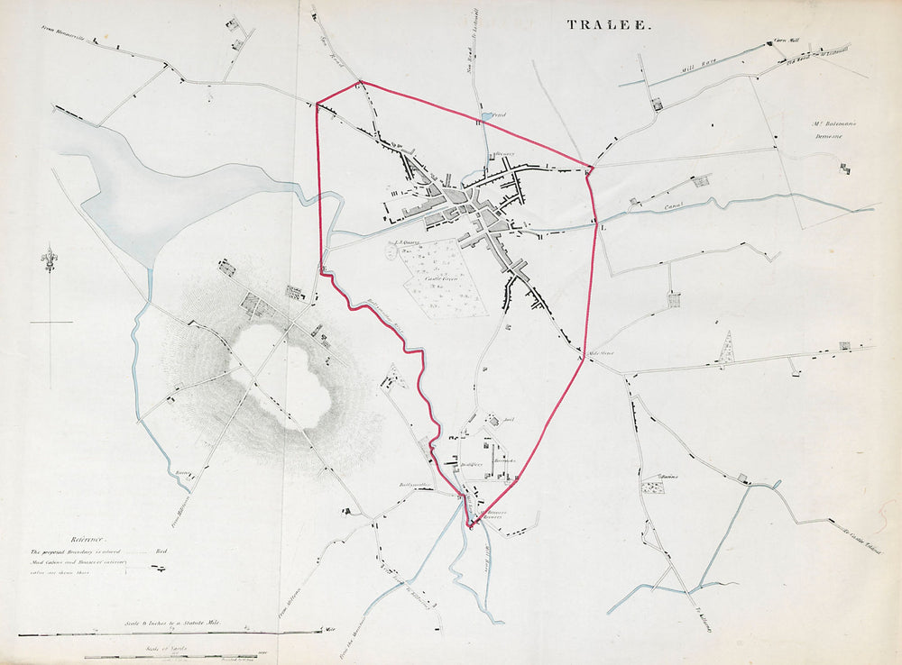 TRALEE town/borough plan. REFORM ACT. County Kerry. Munster 1832 old map