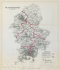 Staffordshire Parliamentary Divisions. Lichfield. BOUNDARY COMMISSION 1885 map