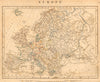 EUROPE. Italian & German states. Original outline colour. ARROWSMITH 1828 map
