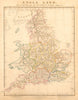ENGLA LAND. SAXON BRITAIN England Wales. Old English names. ARROWSMITH 1828 map