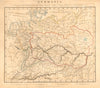 ANCIENT GERMANY. Germania. Tribes. Hermiones Ingaevones. ARROWSMITH 1828 map