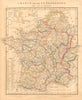 FRANCE & the Netherlands with a part of Switzerland. Benelux ARROWSMITH 1828 map