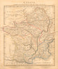 ANCIENT ROMAN FRANCE GAUL. Gallia France Lugdunensis. ARROWSMITH 1828 old map