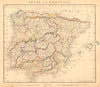 IBERIA. Spain and Portugal General map. Provinces. ARROWSMITH 1828 old