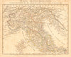 ANCIENT ROMAN NORTHERN ITALY. Italia Septentrionalis. Gallia Cisalpina 1828 map